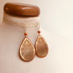 Boucle oreille bois créateur bijou "