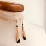 Boucle oreille bois créateur bijou "