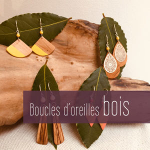 Boucles d'oreilles Bois