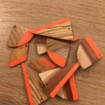 Boucle oreille bois créateur bijou "