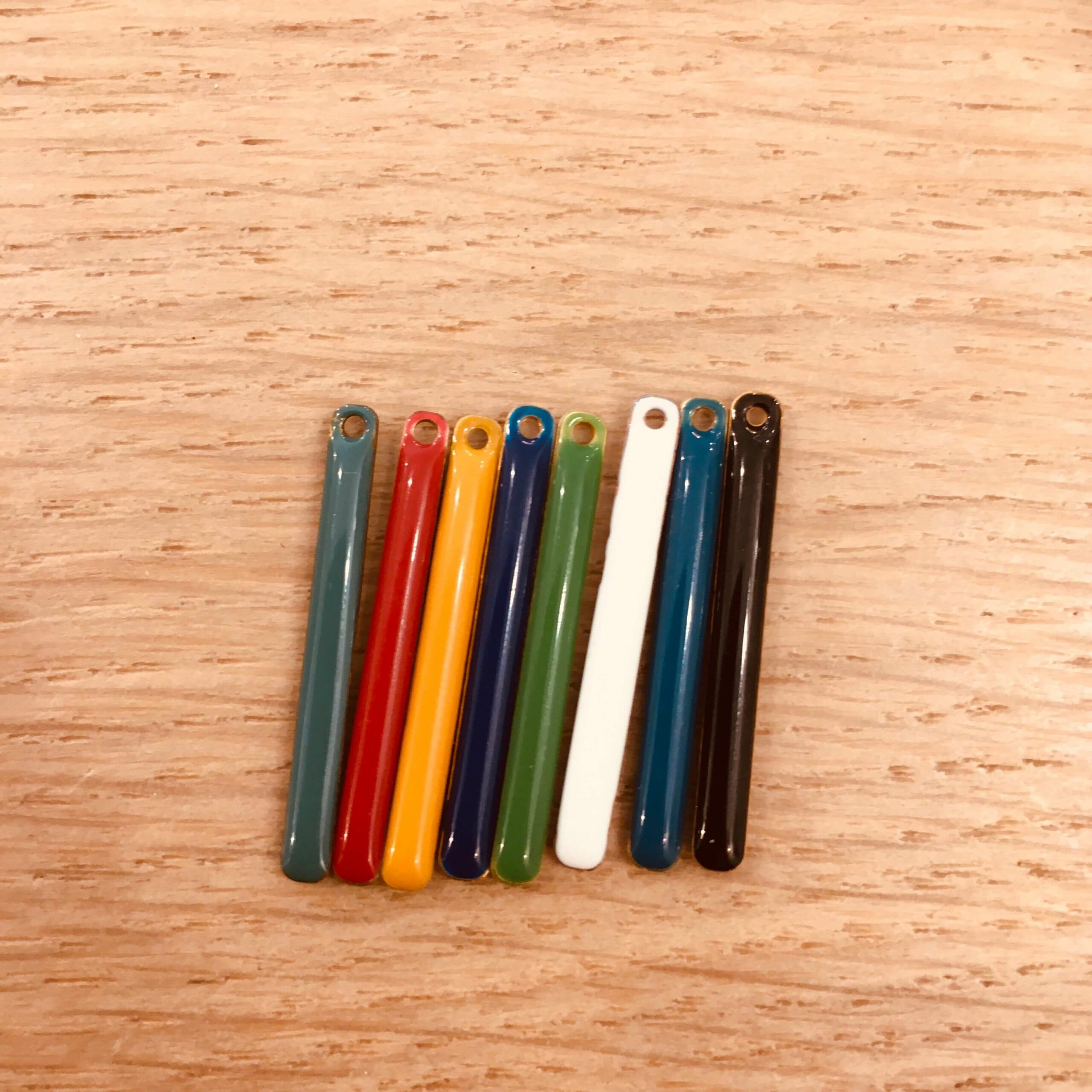 lamelle emaillées différentes couleurs à choisir pour coffret creoles bois lamelle Rootsabaga