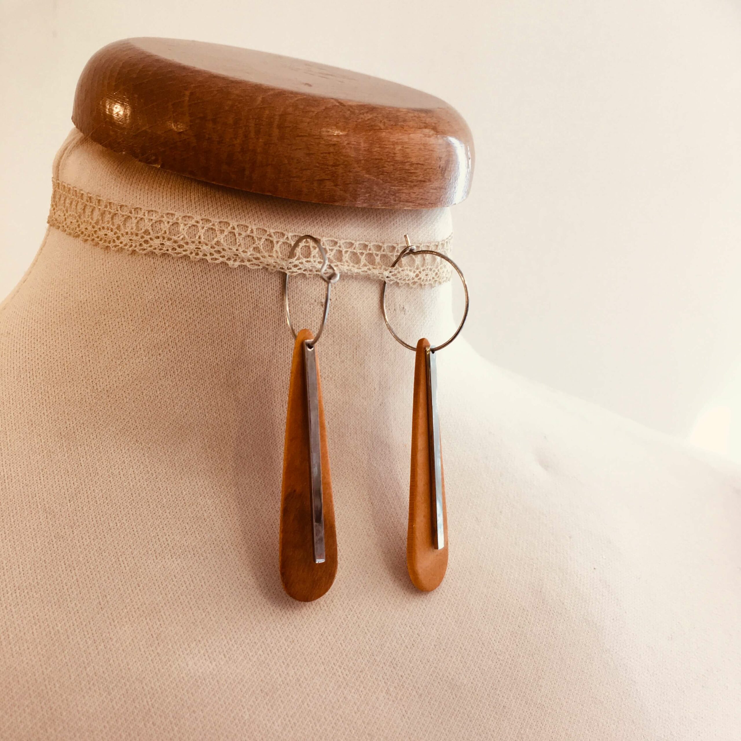 creole argentée lamelle batonnet argenté rootsabaga bijoux naturels et artisanaux lyon