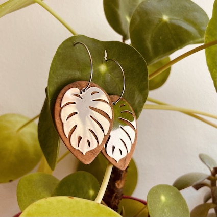 creole argentee monstera rootsabaga bijoux naturels lyon
